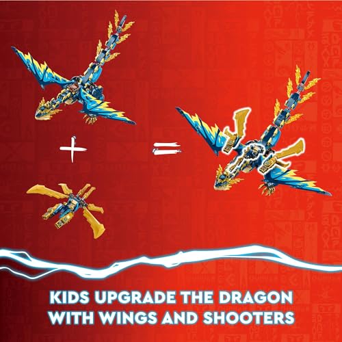 Building Toy Set with Dragon, Mech, Ninja Flyer and 6 Minifigures S179740