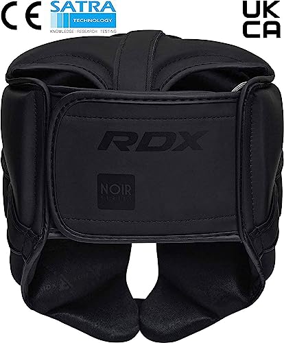 Black Maya Hide Leather Boxing Headgear Q304