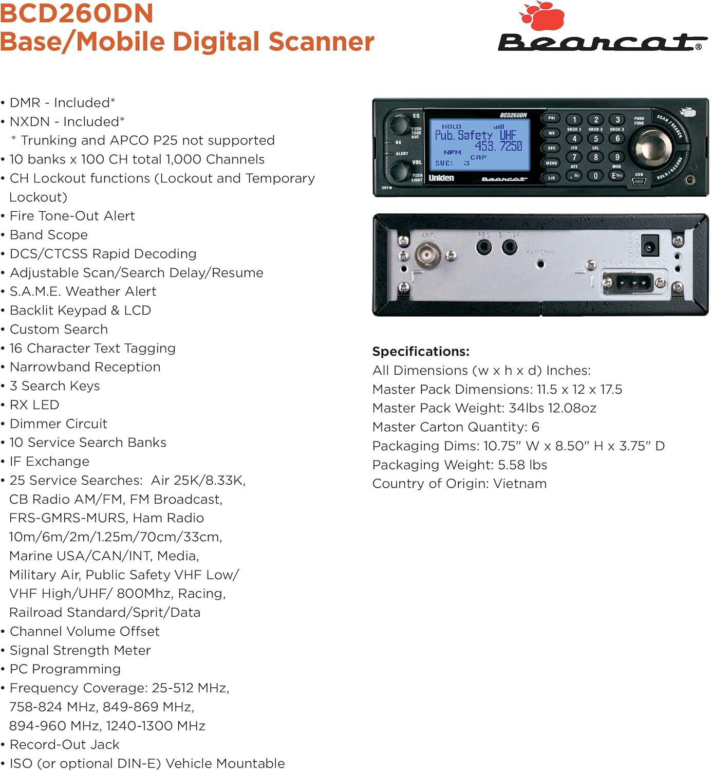 Base/Mobile Digital Scanner H83260