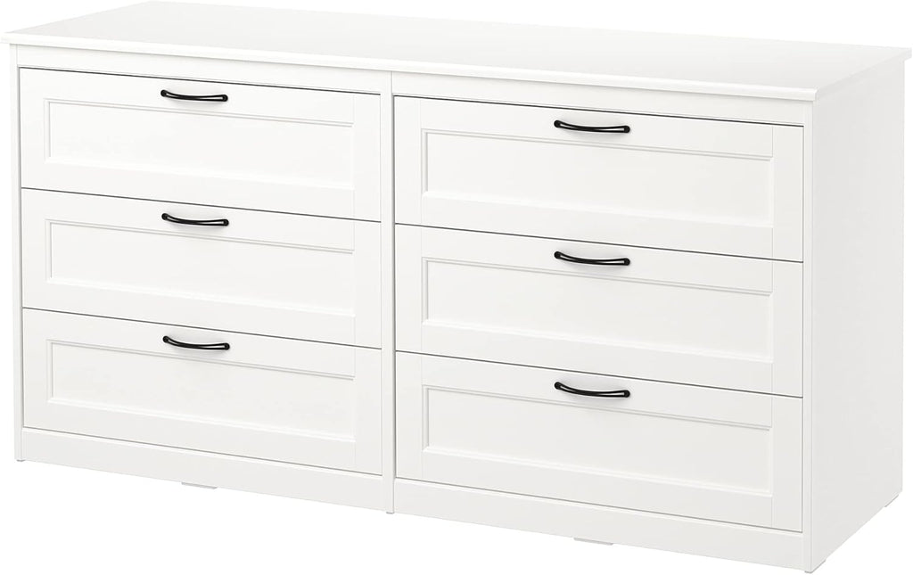 White 6 Drawer Chest R5538