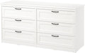 White 6 Drawer Chest R5538