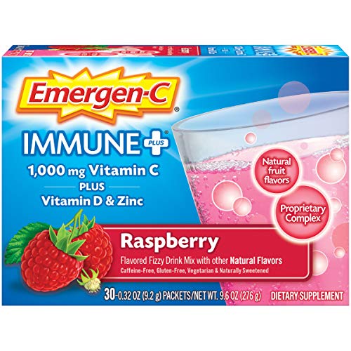 Raspberry Flavor Vitamin C Powder with Vitamin D, Zinc, Antioxidants and Electrolytes - 30 Count F981