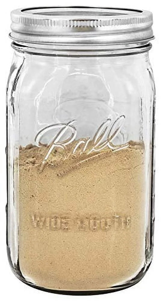 Clear 32 Ounce Quart Jar Set of 12 J592