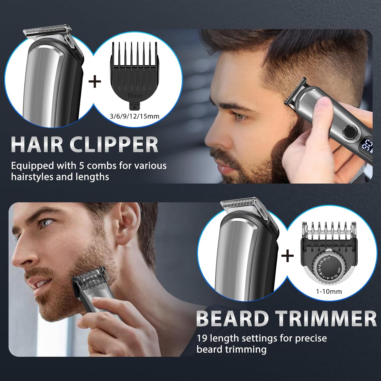 Cordless Rechargeable Electric Beard Trimmer C772454