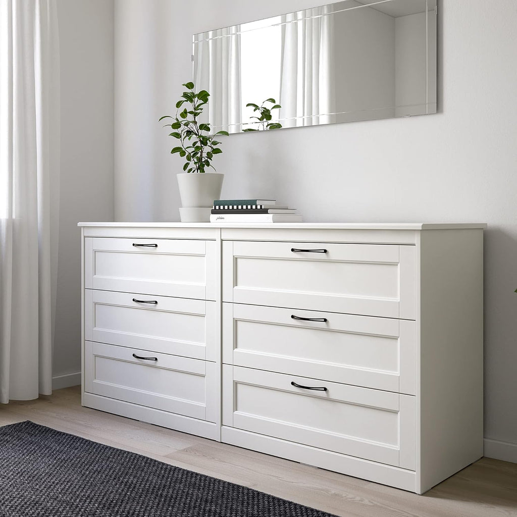 White 6 Drawer Chest R5538