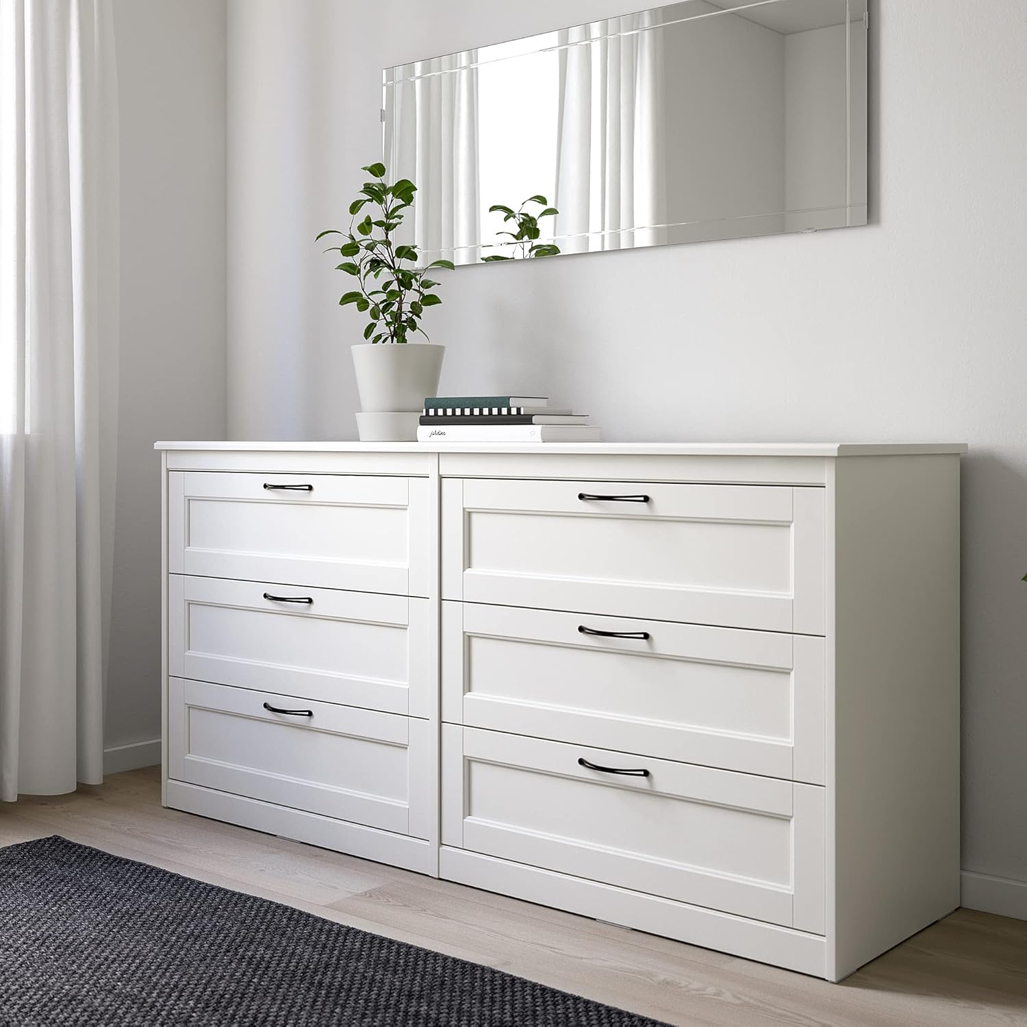 White 6 Drawer Chest R5538