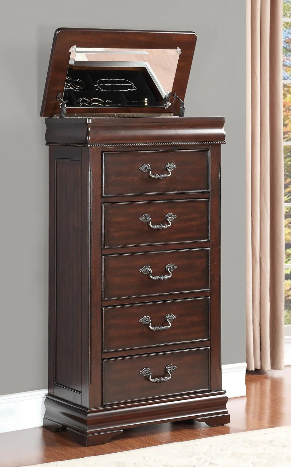 Dark Cherry Lift Top Lingerie Chest S181
