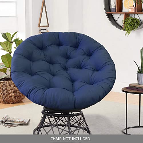 Black 100% Cotton Duck Fabric Papasan Chair Cushion A445