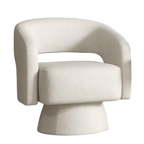 Beige Velvet Swivel Barrel Chair Set of 2 Y393