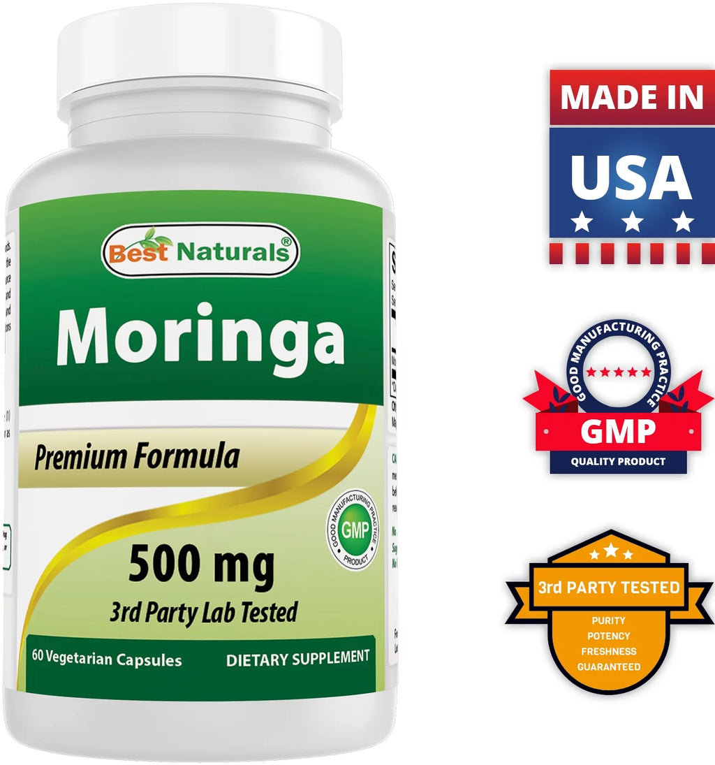 3 Pack Moringa 500 mg 60 Vegetarian Capsules G57321