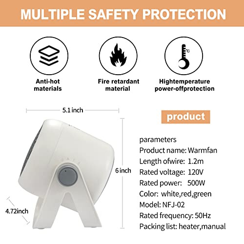 500W Mini Personal Space Heater X955896