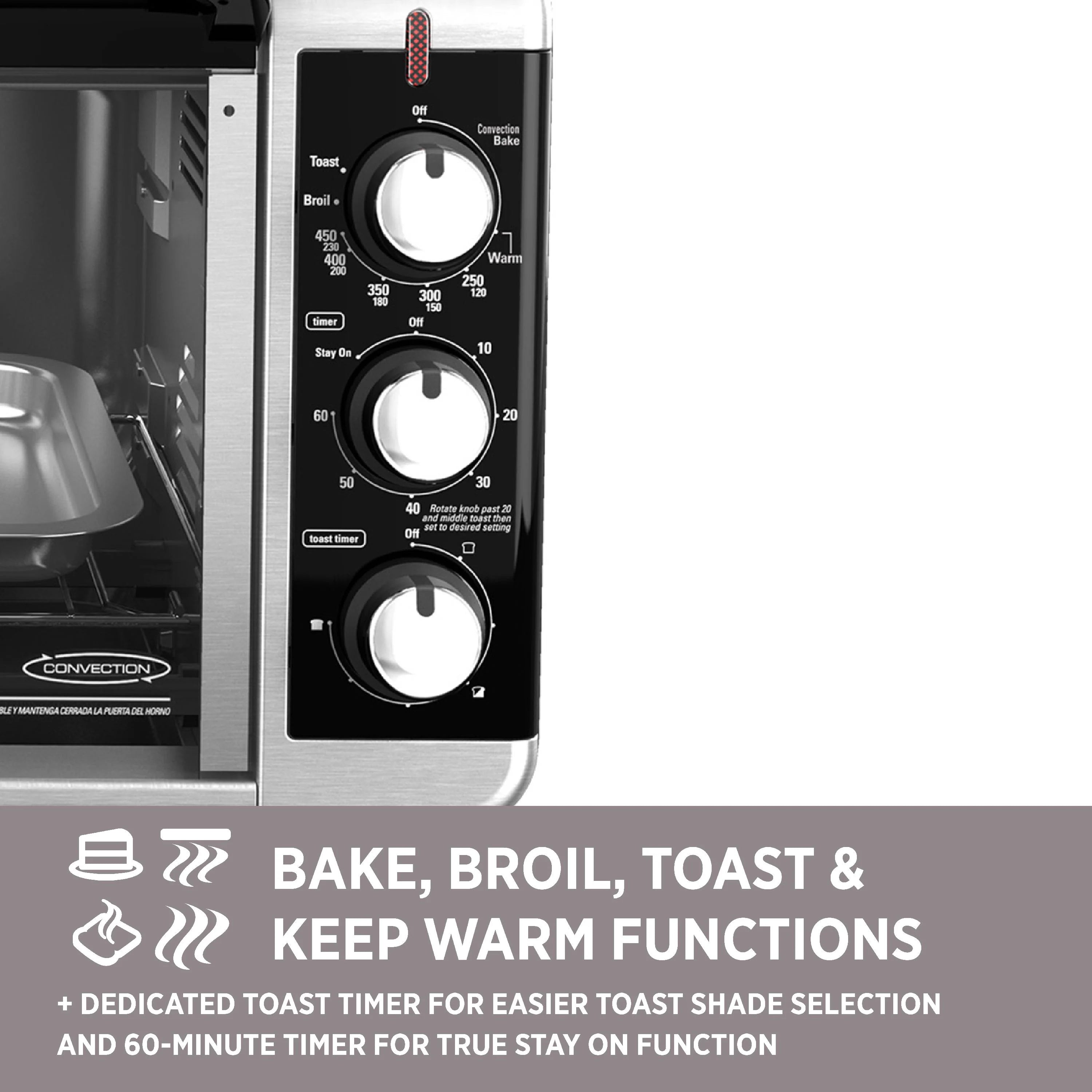 8 Slice Stainless Steel Countertop Toaster Oven Q631638
