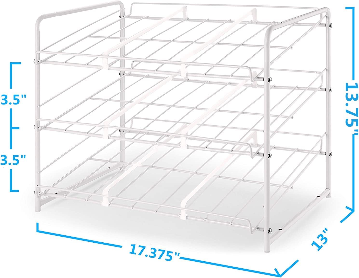 White Stackable Can Rack Organizer Z6342