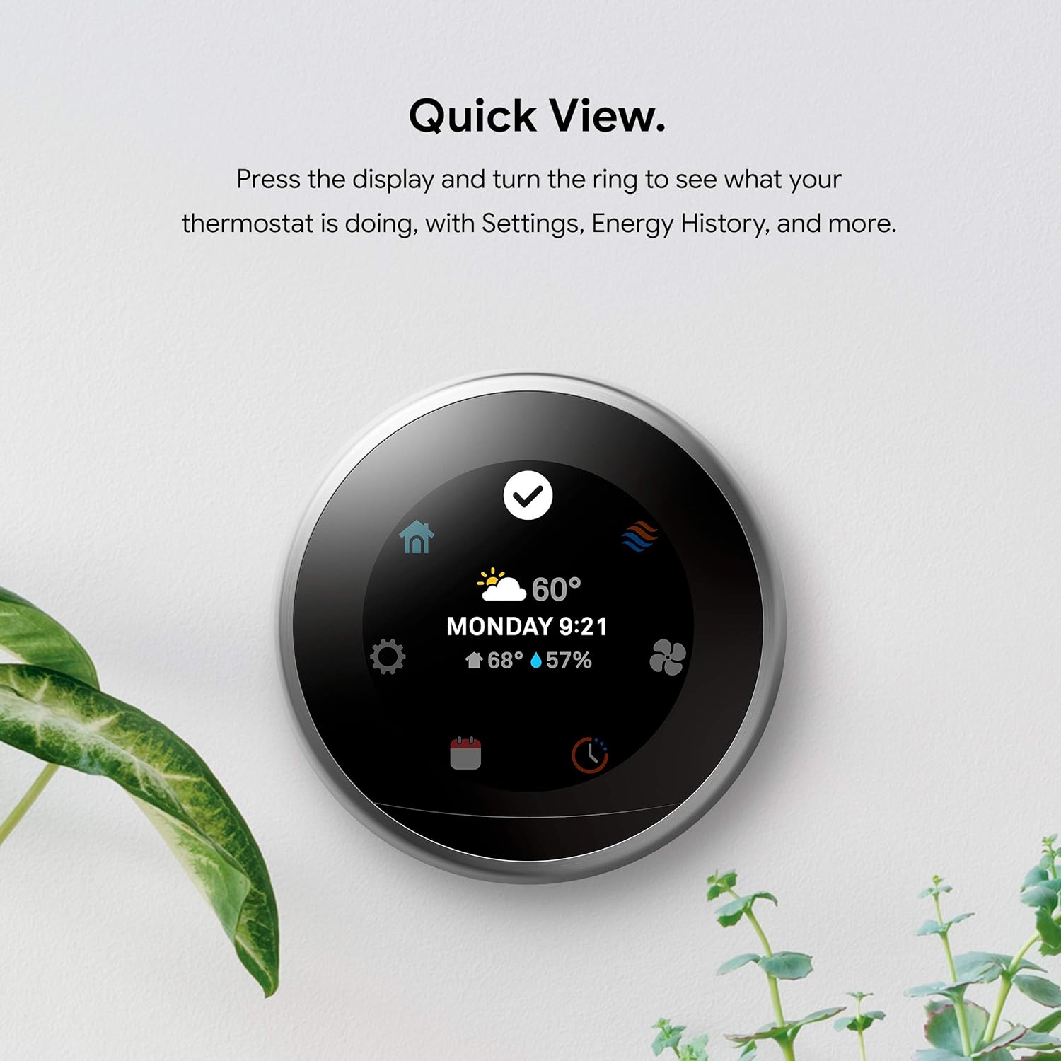 Polished Steel Programmable Smart Thermostat P84271