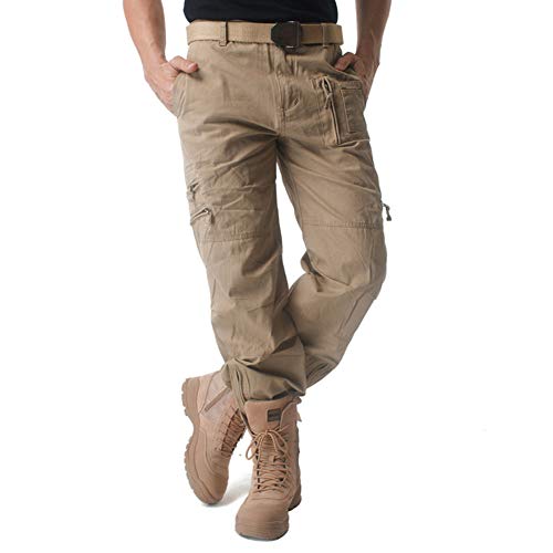 Men's Cotton Multi-Pockets Work Cargo Pants I780