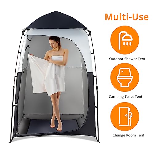 6.8FT Shower Tent with Mesh Floor & Carrying Bag T379686