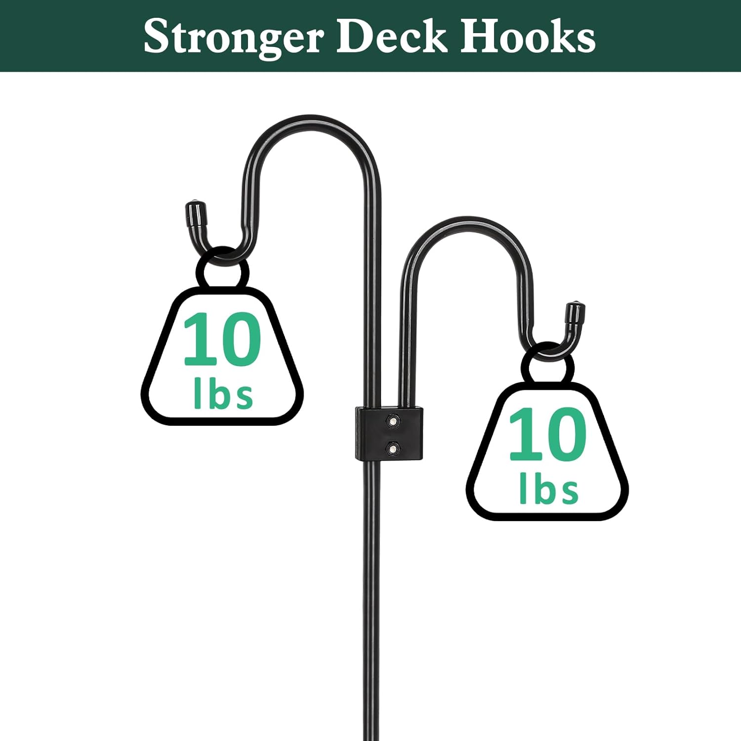 Black 47 Inch Deck Hook for Bird Feeder Q23999