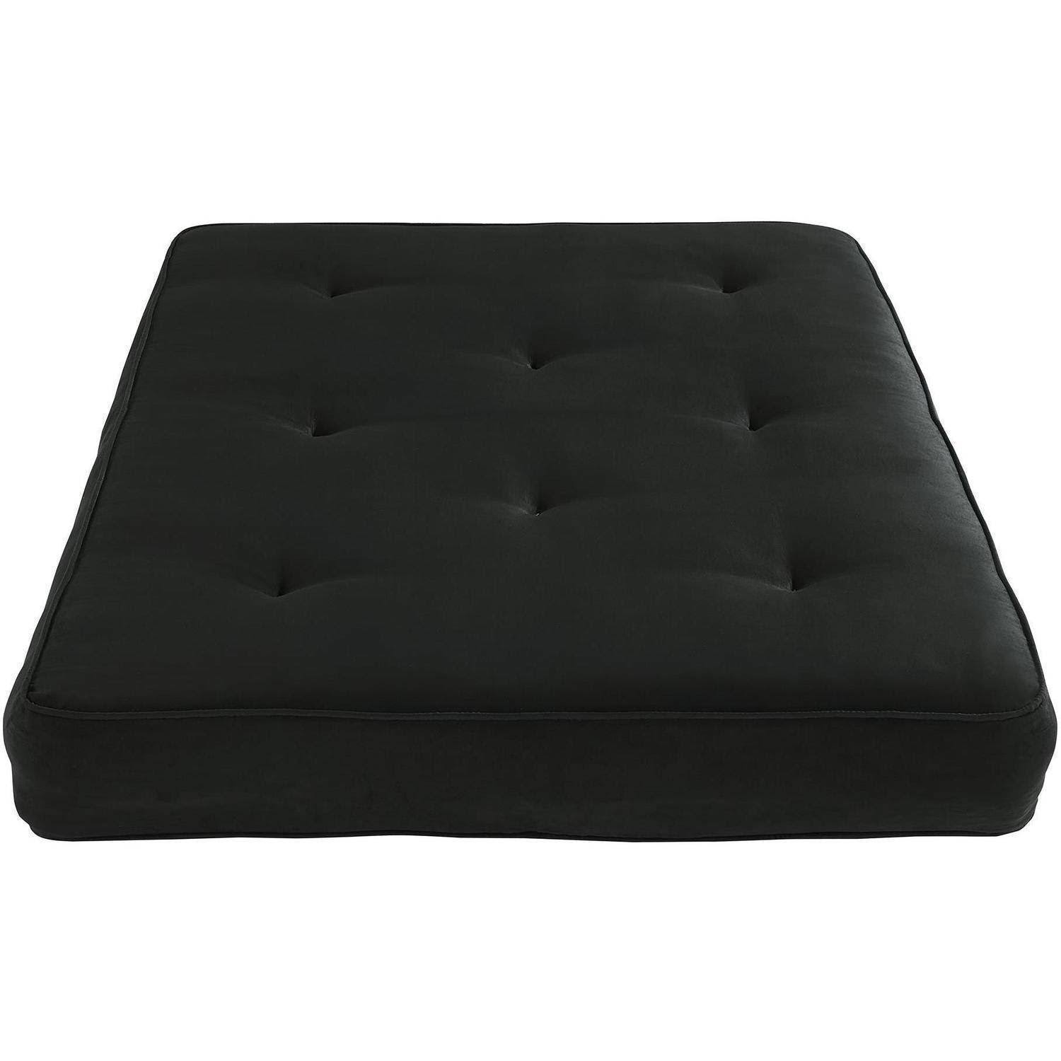 8-Inch Independently Encased Coil Futon Mattress Full Size Black M364044