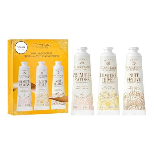 Hand Cream Trio, Peony, Lemon & Vanilla, Travel-Sized Moisturizing Minis Y5819