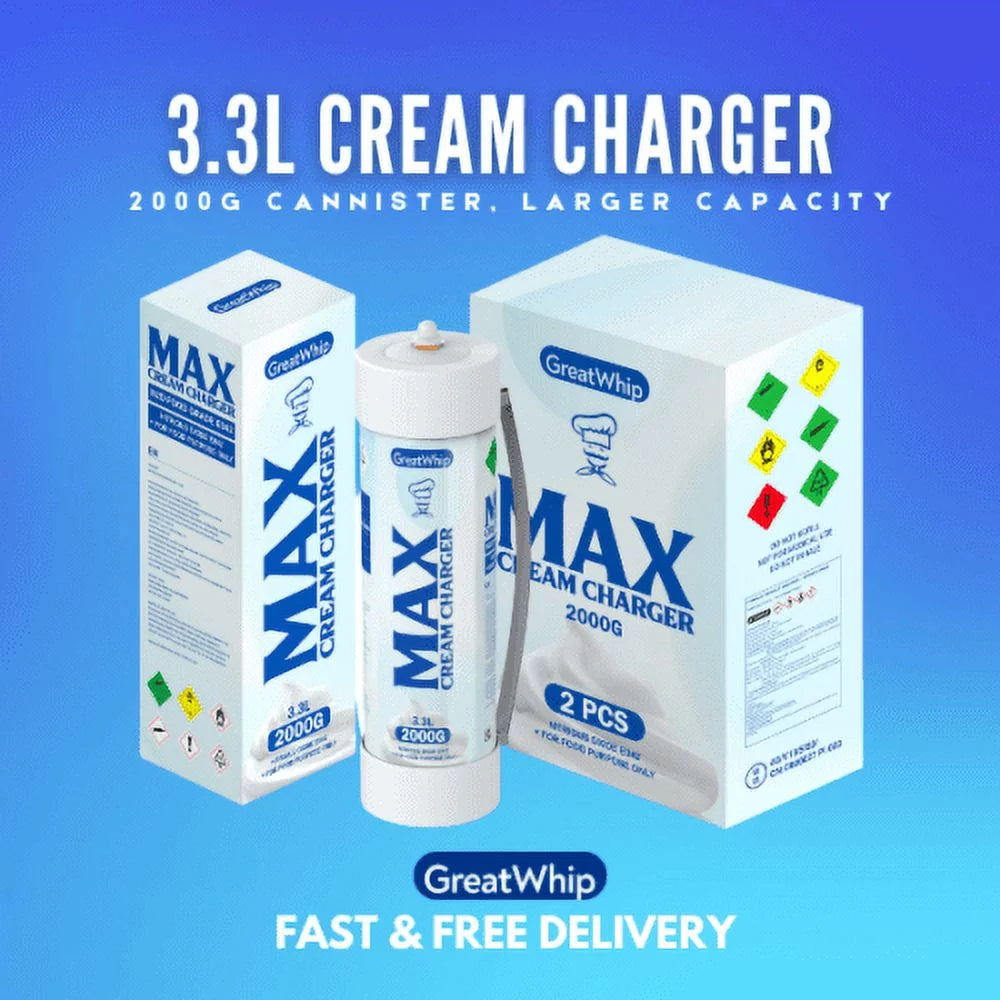 3.3L/2000g Tank Whipped Cream Chargers (2 Cylinders) Y4990