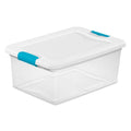 15-Qt. Clear Stackable Latching Storage Box Container (96 Pack) Z473