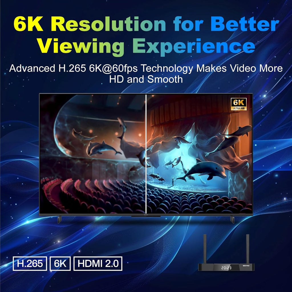TV Box with 4GB RAM + 32GB ROM, Dual Band Wifi, Voice Remote D5830