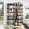 Dark Walnut 6-Tiers Divider Bookcase N783