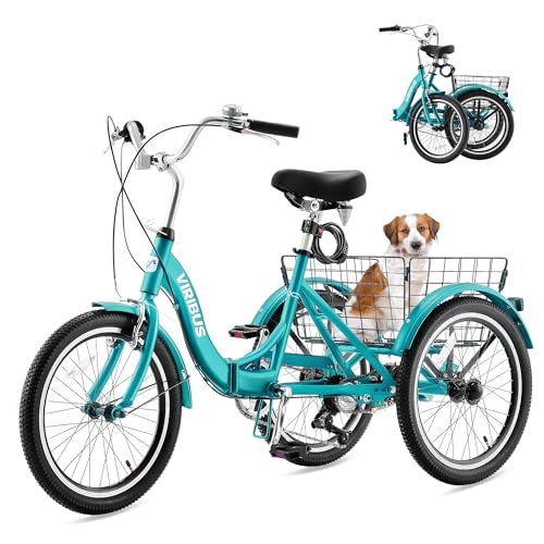20 inch Folding 3 Wheel Tricycle with Lock, 1 or 7 Speed, 330lb A679827