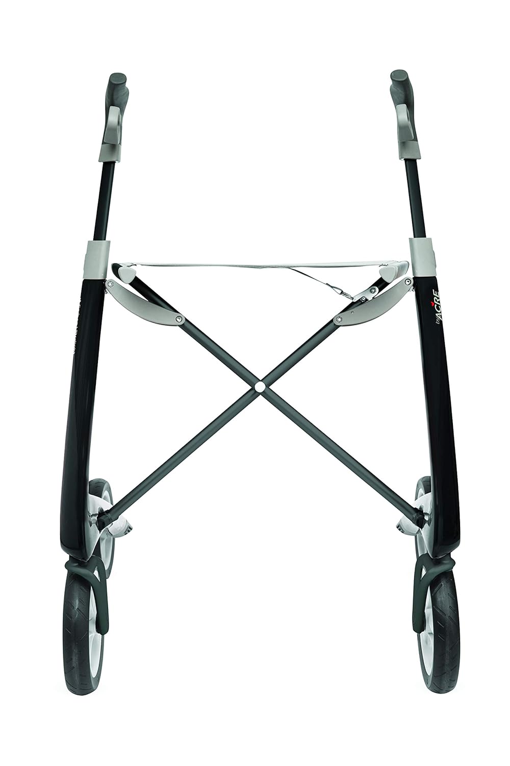Black Carbon Ultralight Rollator Walker with Organizer Bag, Wide Track, 18.5" x 24" Seat P360429