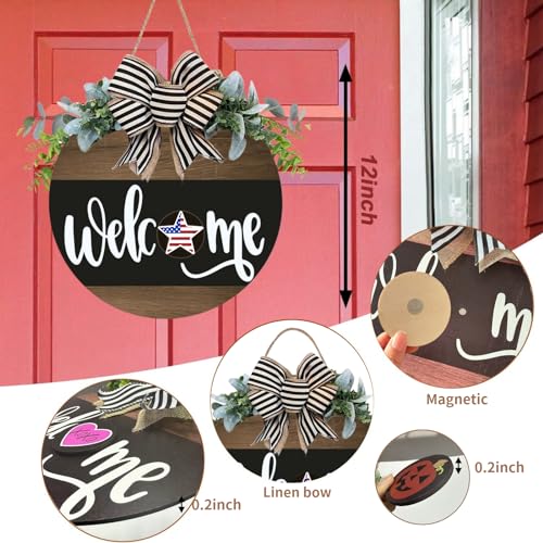 Black Wooden Welcome Sign P102