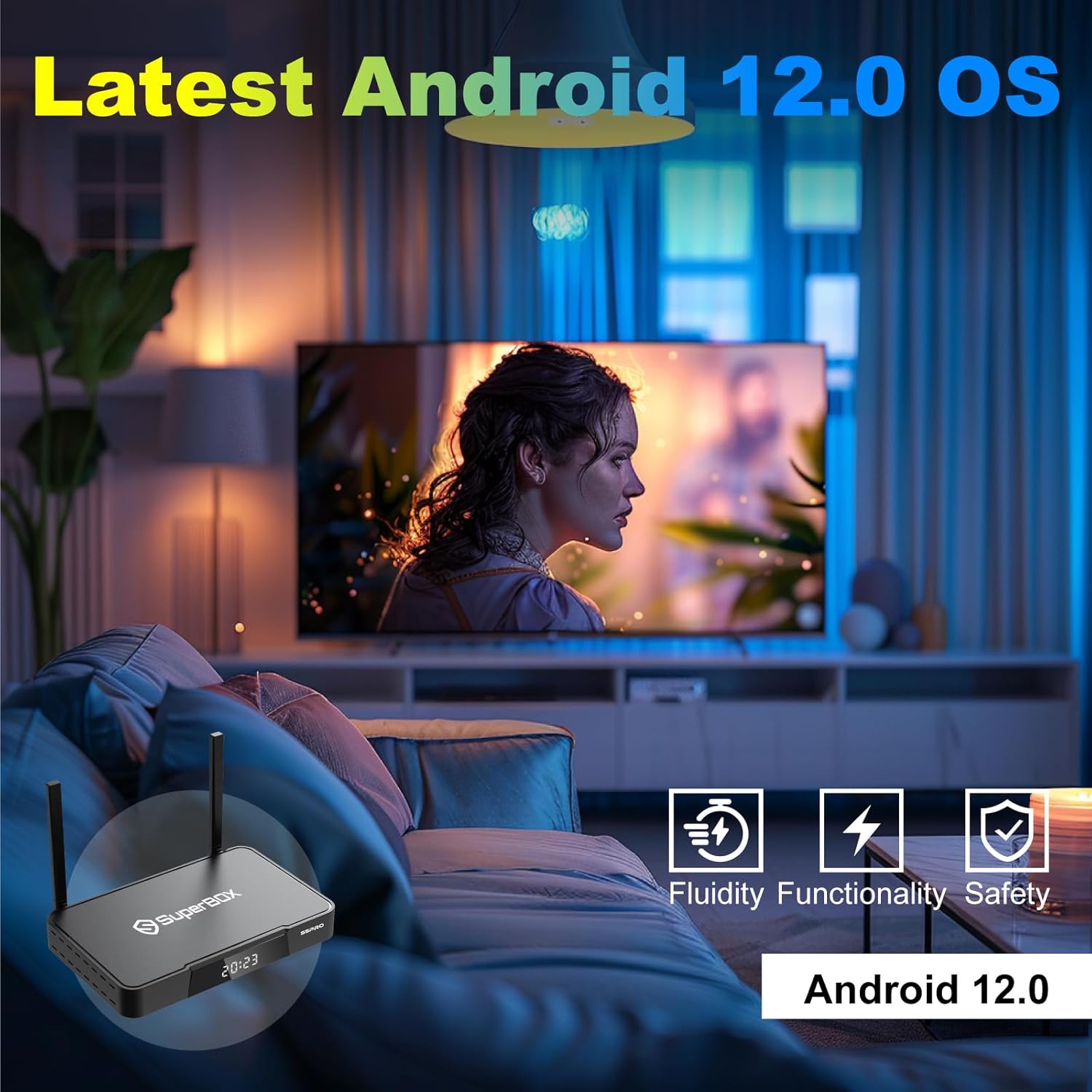 TV Box with 4GB RAM + 32GB ROM, Dual Band Wifi, Voice Remote D5830