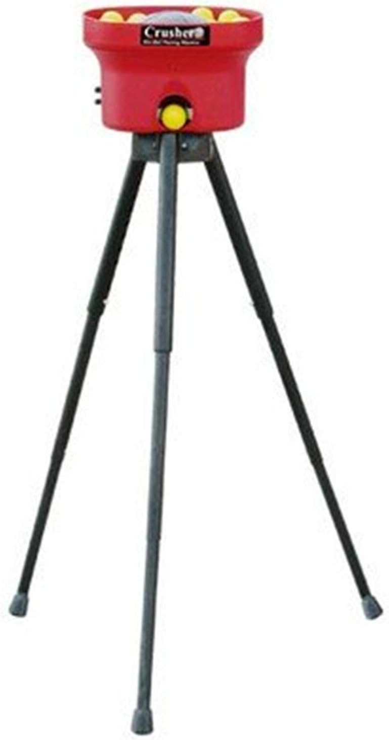 Small Ball Baseball and Softball Pitching Machine with 1 Dozen Balls T1991