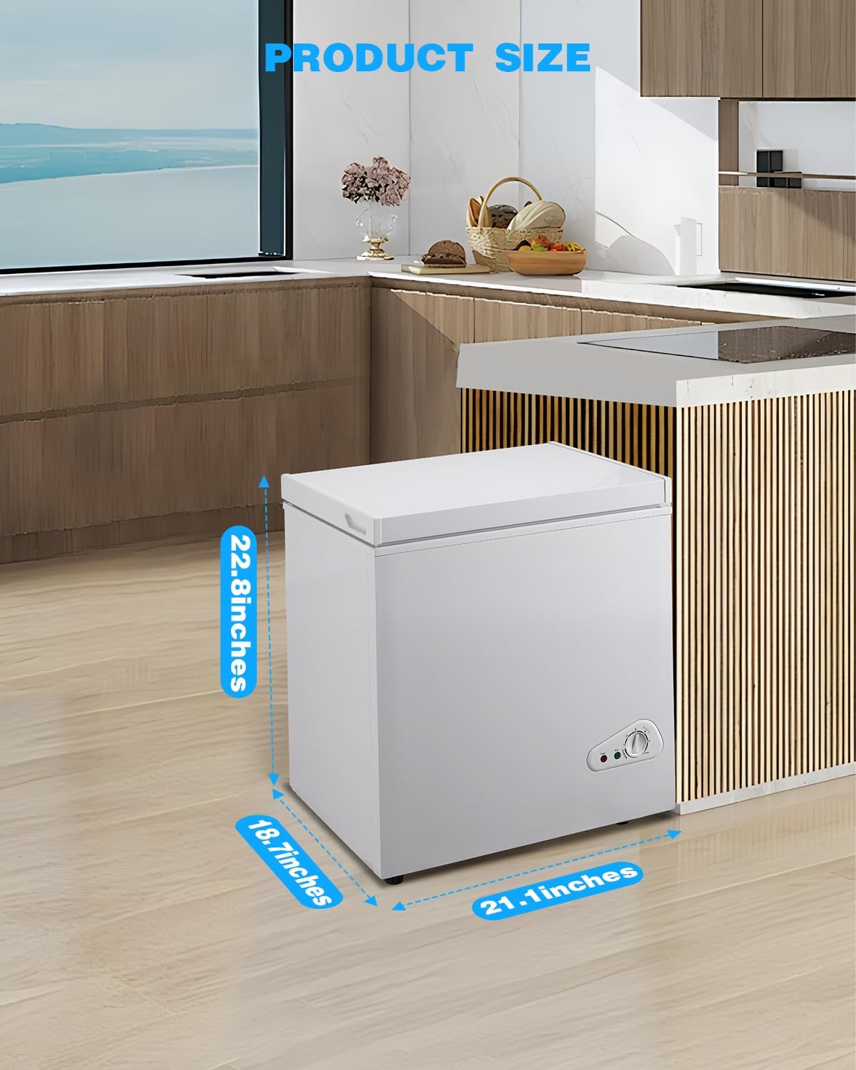 White 3.5 Cu.Ft Compact Chest Freezer with Removable Basket P182778