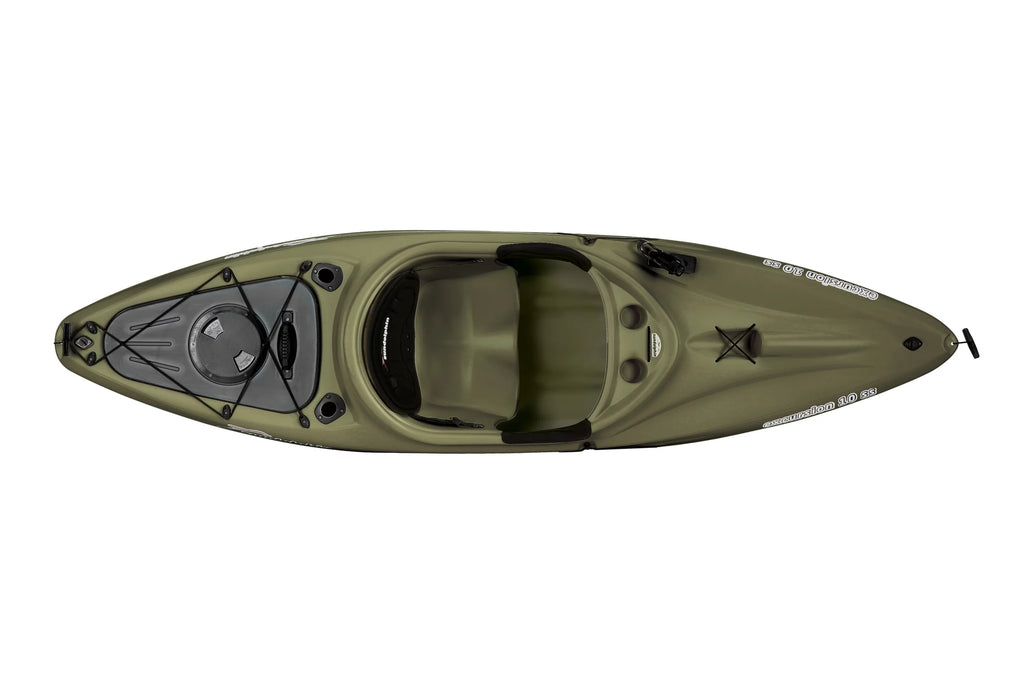 Olive Sit-in Angler Kayak with Paddle D162