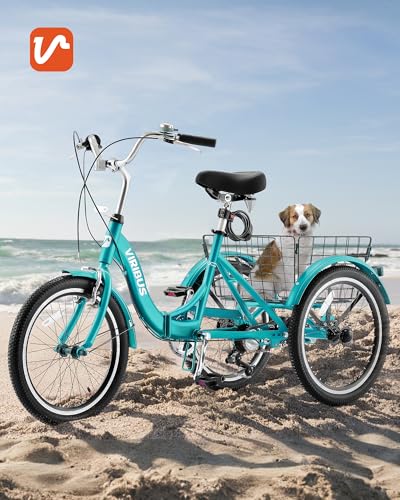 20 inch Folding 3 Wheel Tricycle with Lock, 1 or 7 Speed, 330lb A679827