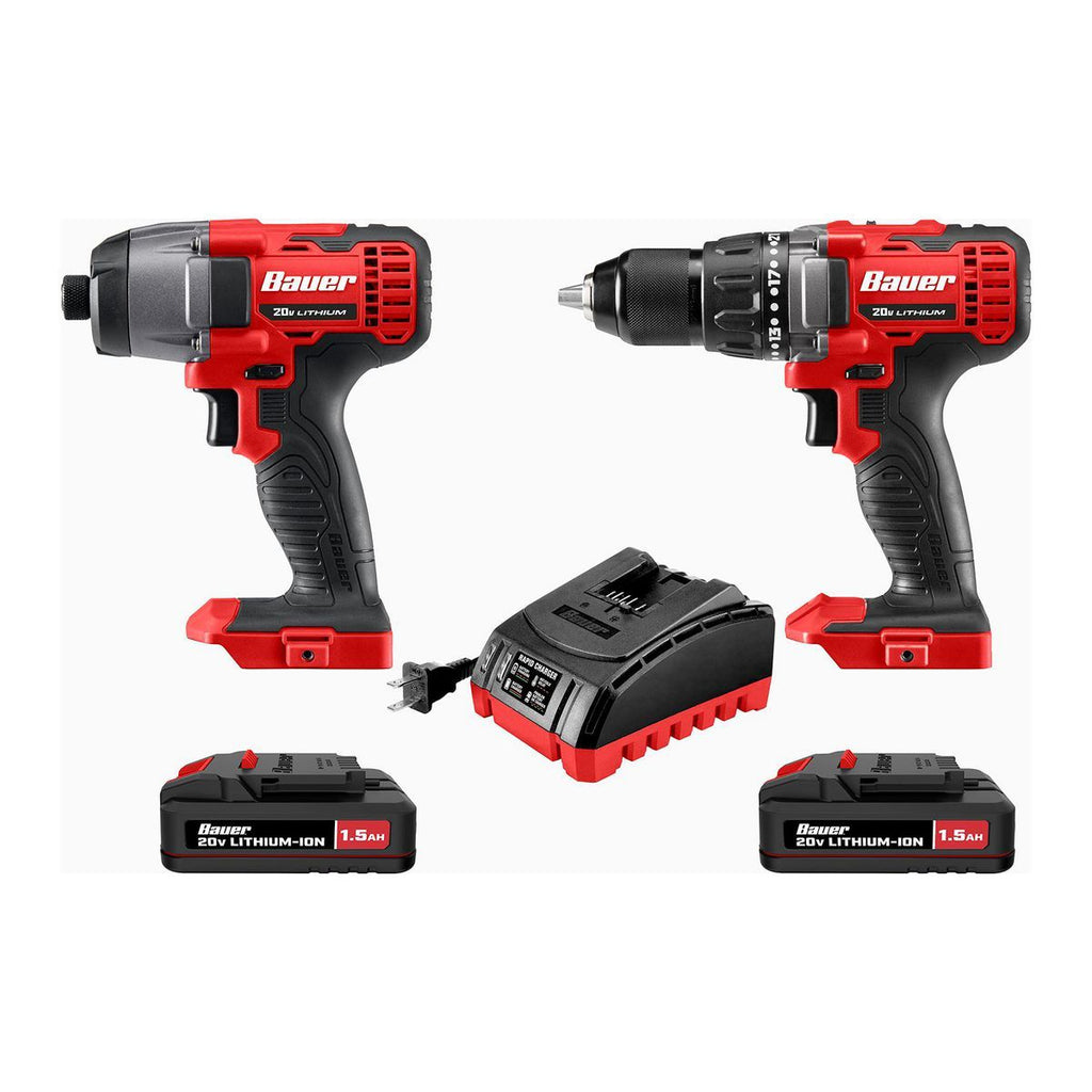 20V Cordless Drill and Impact Driver Kit with 2 Batteries and Charger O29680