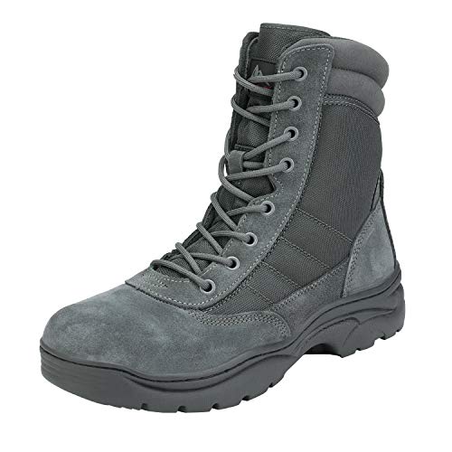 Military Tactical Work Boots Leather Combat Boots 6-8 Inches X4263