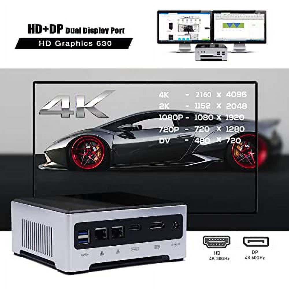 Mini Desktop PC Hexa Core i7 9750H 16GB DDR4 512GB SSD Double Display 4K 60Hz Gigabit Ethernet L8555