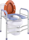 Raised Toilet Seat with Handles 400lbs, Adjustable Height R69221