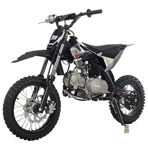 110cc Dirt Bike with Semi-Automatic Transmission, Kick Start, 14"/12" Tires (Black) E56944