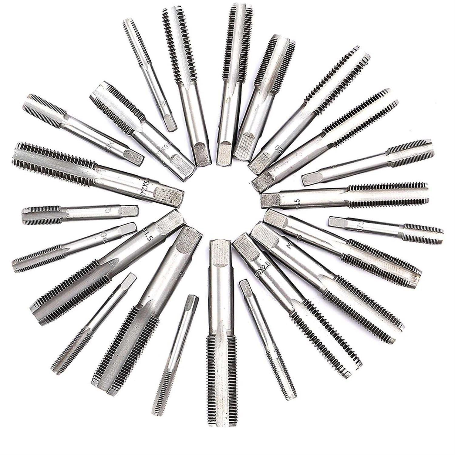 110 Pcs Metric Tap and Die Set M2-M18 Tungsten Steel Titanium with Storage Case L535007
