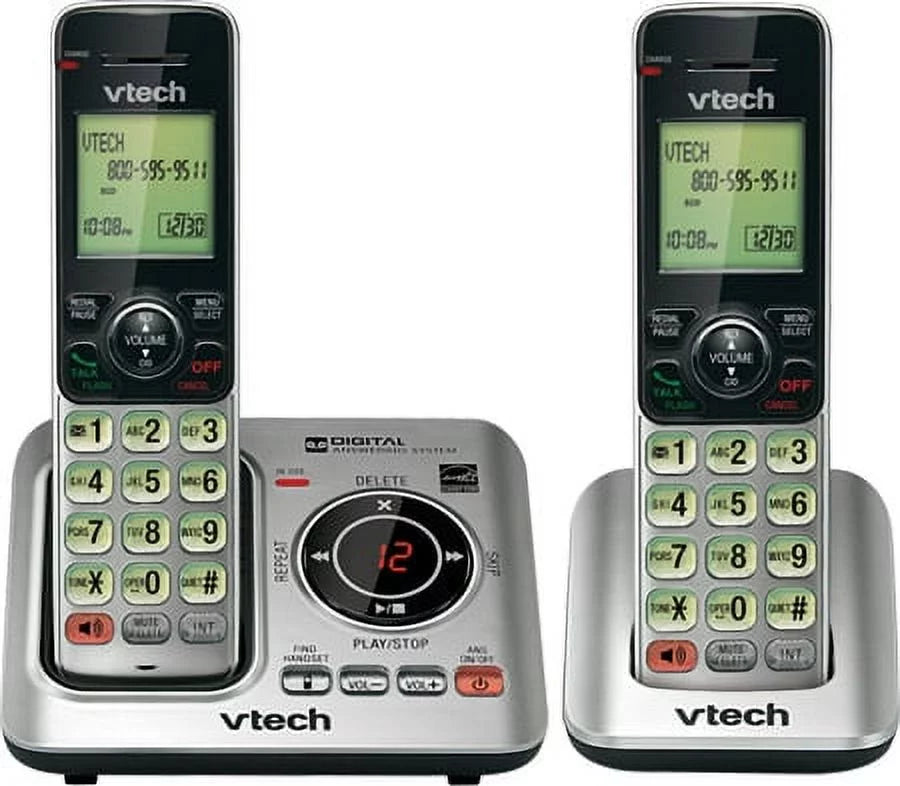2 Handset Cordless Landline Phone J7624