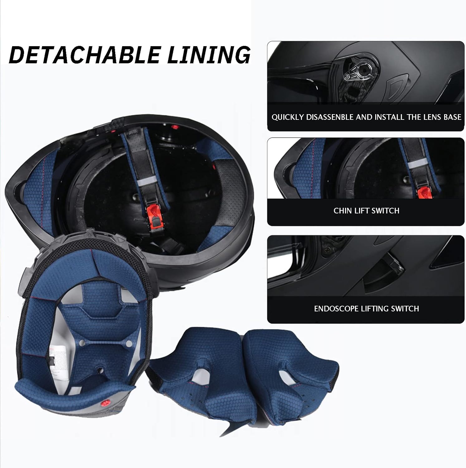 Full Face Flip Up Modular Dual Visor Motorcycle Helmet A303