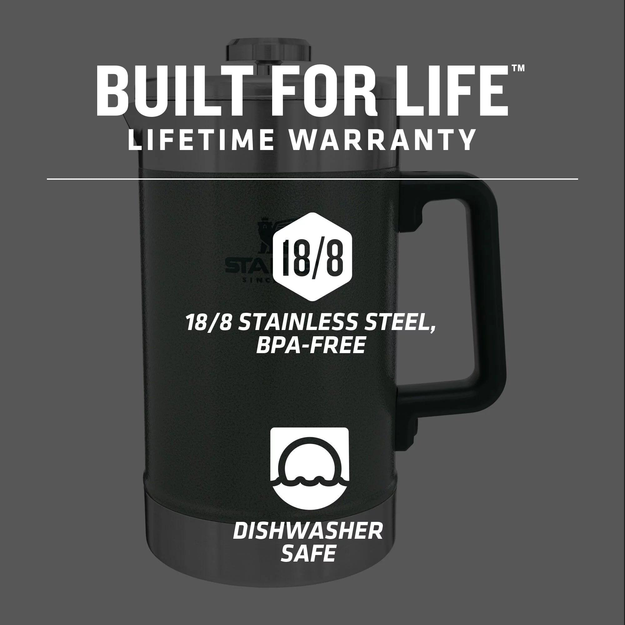 48 oz Stainless Steel French Press P626977