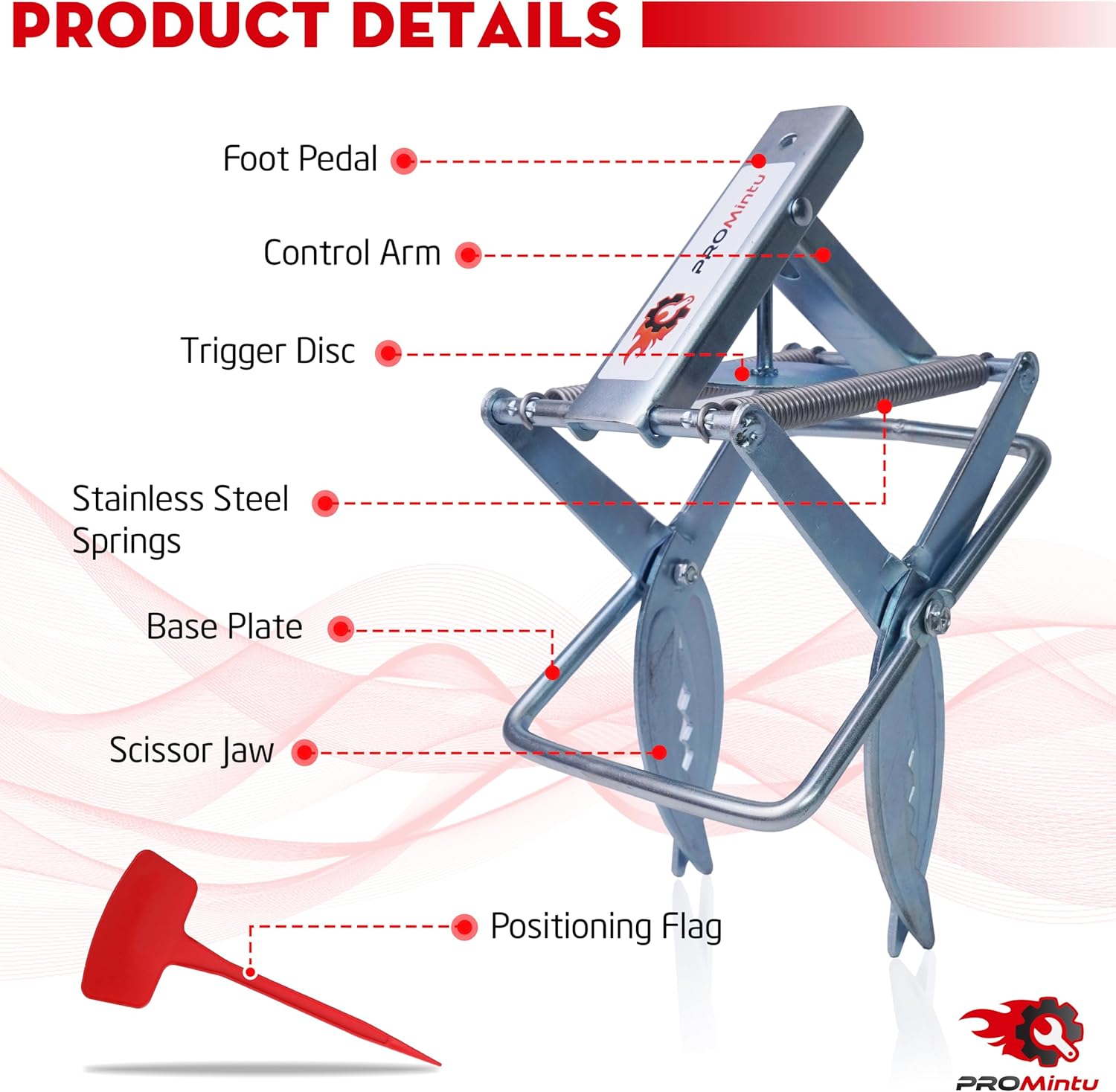 Set 2 Pcs Steel Mole Scissor Trap J381708
