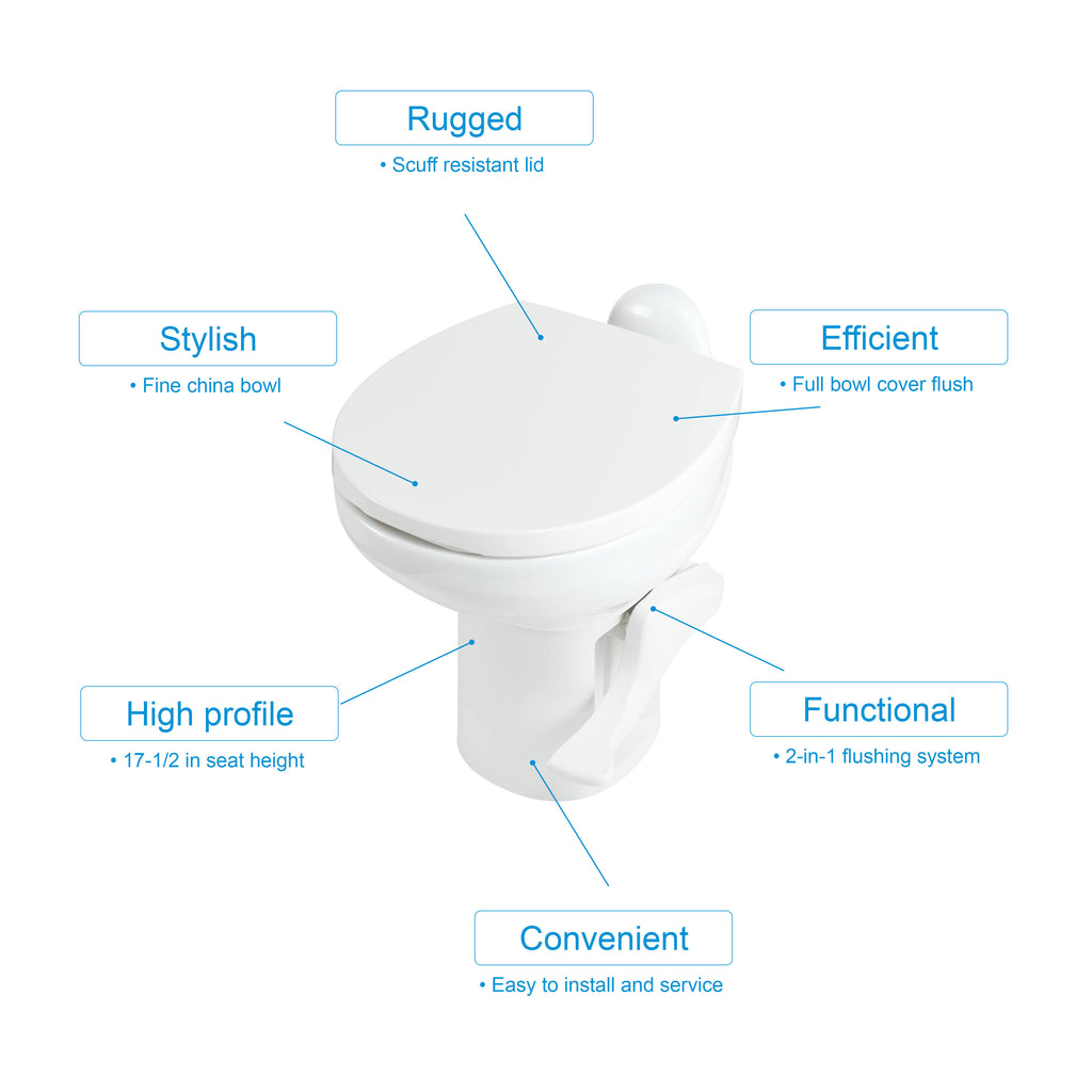 High Profile White Toilet Q78817