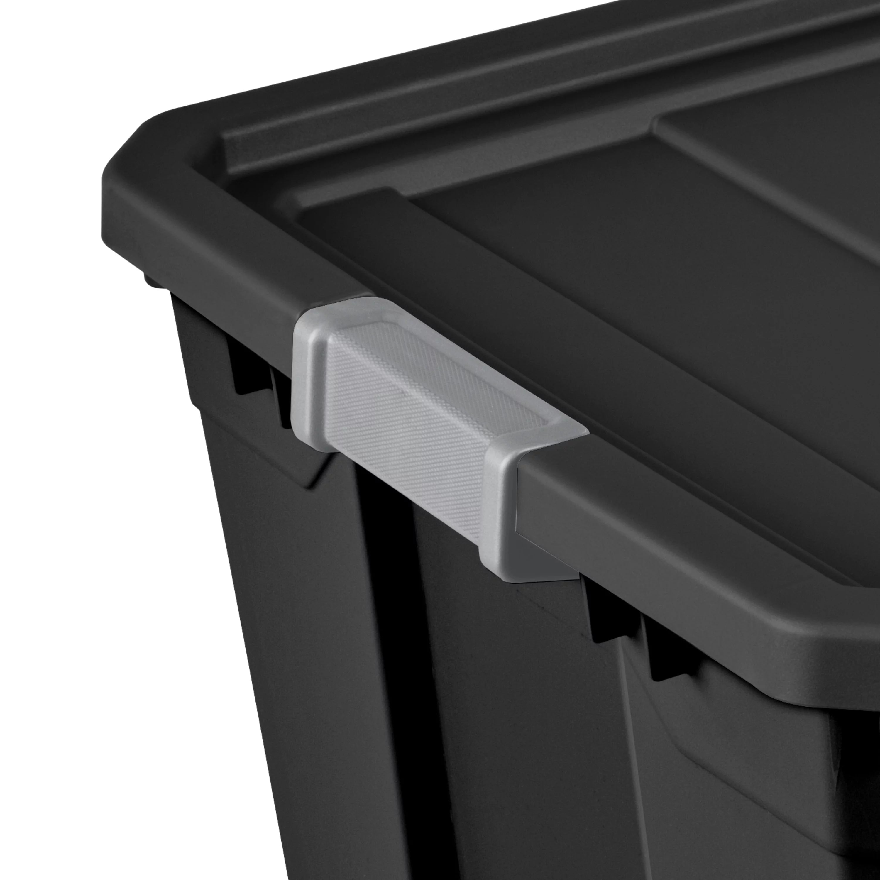 50 Gallon Black Plastic Stacker Tote Set of 3 B8752