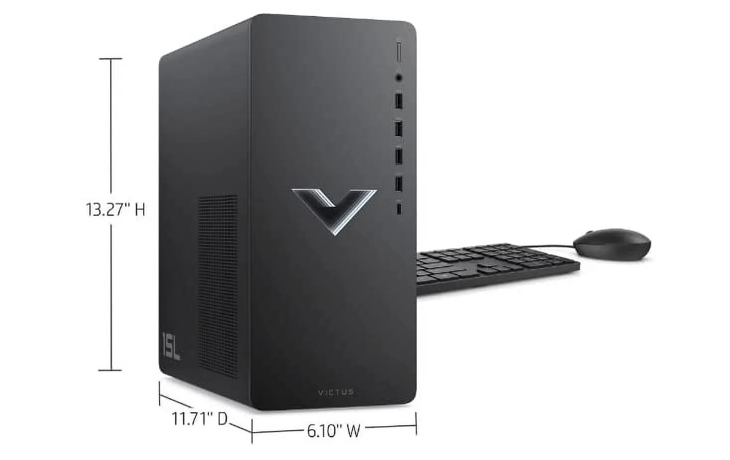 Black AMD Ryzen 7 5700G Desktop with AMD Radeon RX 6600XT Q1700