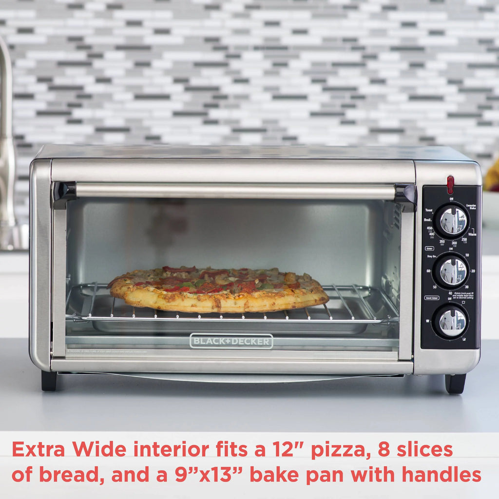 8 Slice Stainless Steel Countertop Toaster Oven Q631638