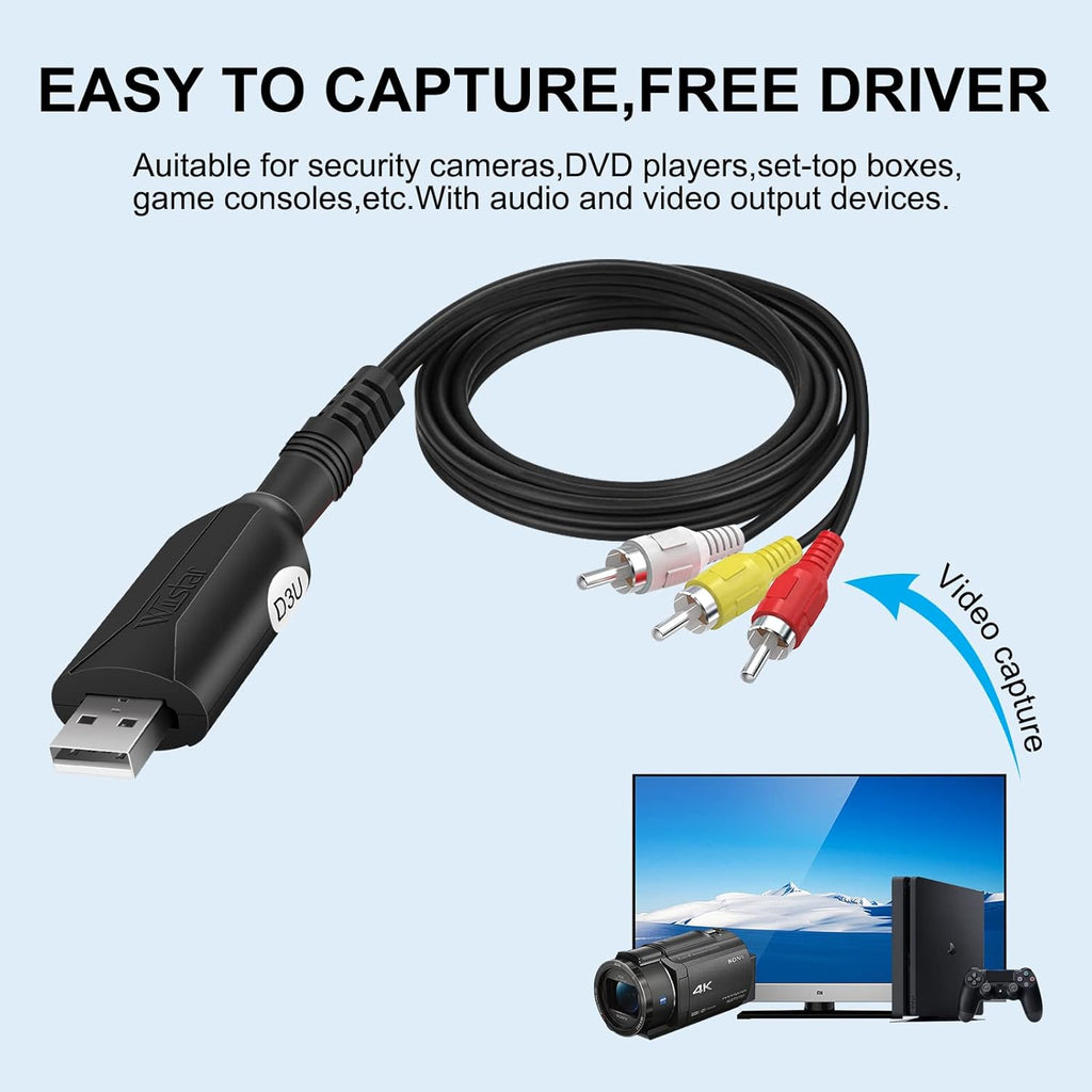 USB 2.0 AV RCA Video Audio Capture Card Adapter M984